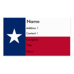 Business Card with Flag of Texas U.S.A.