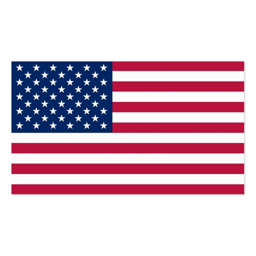 Business Card with Flag of U.S.A. (back side)