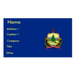 Business Card with Flag of Vermont U.S.A.