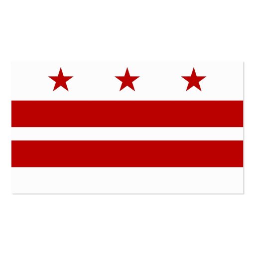 Business Card with Flag of Washington DC U.S.A. (back side)