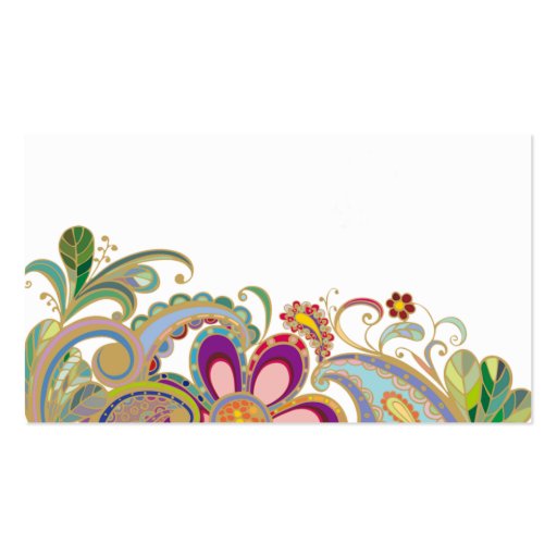 business card with flowers (front side)