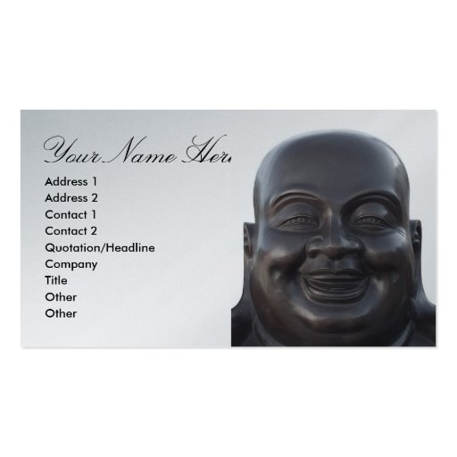 Business Card with Head of Buddha (front side)