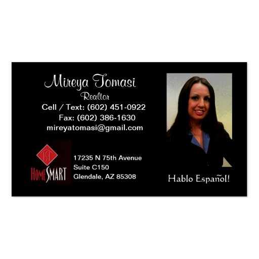Business Card with Photo (front side)