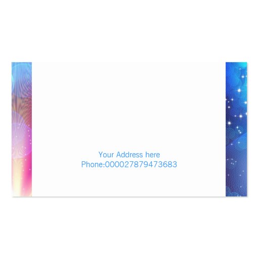 Business card with stunning abstract light (back side)