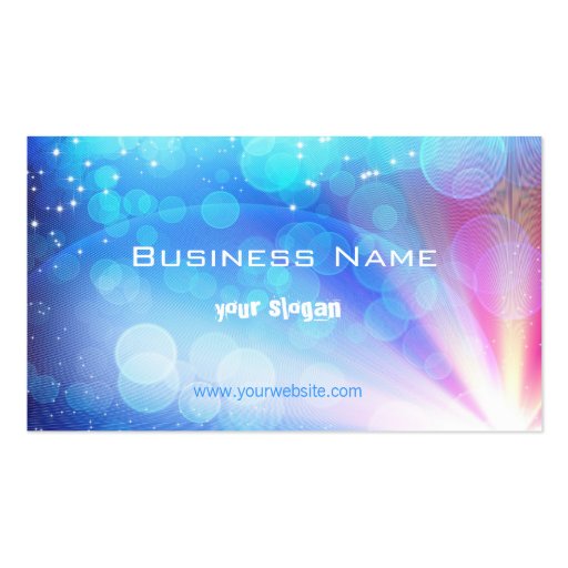 Business card with stunning abstract light