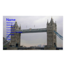 Business Card with Tower Bridge over the Thames