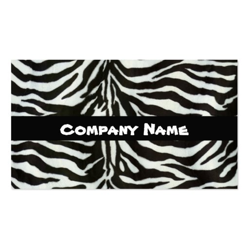 Business Card Zebra (front side)