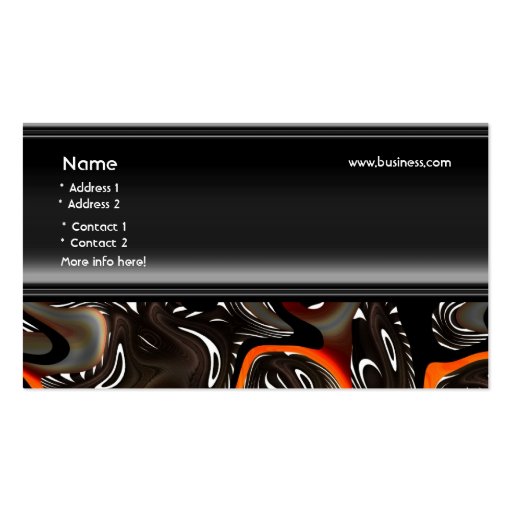 Business Card Zizzago Africa Abstract Orange (back side)