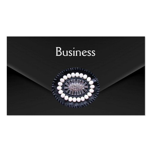 Business Card Zizzago Black Velvet Clutch Purse (front side)
