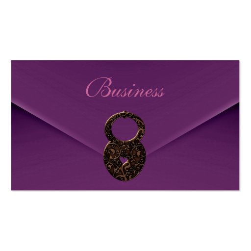 Business Card Zizzago Purple Velvet Envelope (front side)