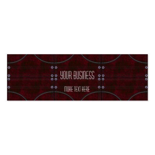 Business Card Zizzago Red Brown Leather Studs (front side)
