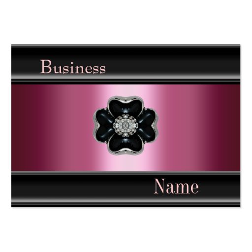 Business Card Zizzago Silk Pink Black Jewel