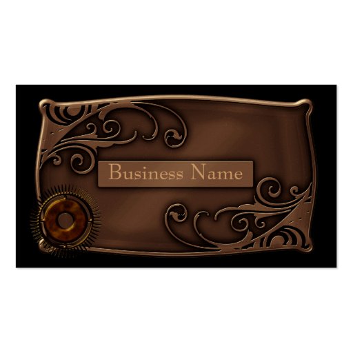 Business Card Zizzago Steampunk Design (front side)