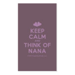 [Two hearts] keep calm and think of nana  Business Cards