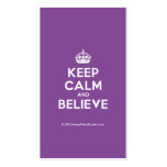 [Crown] keep calm and believe  Business Cards