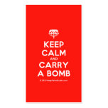 [Crown upside down] keep calm and carry a bomb  Business Cards