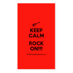 [Electric guitar] keep calm rock on!!!  Business Cards