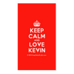 [Crown] keep calm and love kevin  Business Cards