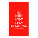 [Knitting crown] keep calm and stay beautiful  Business Cards