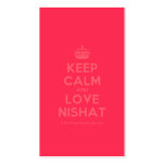 [Crown] keep calm and love nishat  Business Cards