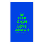 [Crown] keep calm and love amaan  Business Cards