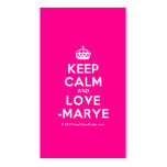 [Crown] keep calm and love -marye  Business Cards