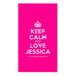 [Crown] keep calm and love jessica  Business Cards