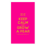 [UK Flag] keep calm and grow a pear  Business Cards