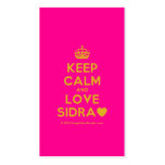 [Crown] keep calm and love sidra [Love heart]  Business Cards
