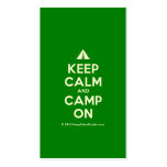 [Tent] keep calm and camp on  Business Cards