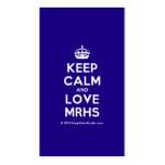 [Crown] keep calm and love mrhs  Business Cards