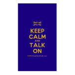 [UK Flag] keep calm and talk on  Business Cards