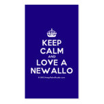 [Crown] keep calm and love a newallo  Business Cards