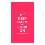 [Electric guitar] keep calm and rock on  Business Cards
