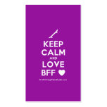 [Skateboard] keep calm and love bff [Love heart]  Business Cards