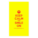 [Smile] keep calm and smile on  Business Cards
