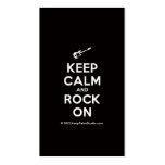 [Electric guitar] keep calm and rock on  Business Cards