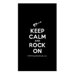[Electric guitar] keep calm and rock on  Business Cards