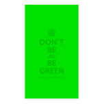 [Cupcake] don't be jel be green  Business Cards
