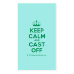 [Knitting crown] keep calm and cast off  Business Cards