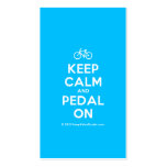 [Bicycle] keep calm and pedal on  Business Cards
