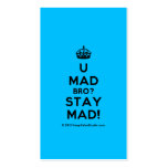 [Crown] u mad bro? stay mad!  Business Cards