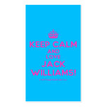 [Crown] keep calm and love❤ jack williams!  Business Cards