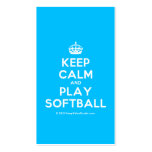 [Crown] keep calm and play softball  Business Cards