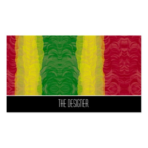 Business Cards Abstract Rasta Red Yellow Green
