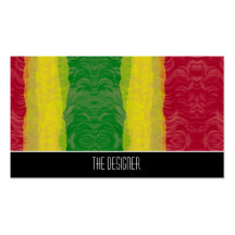 Business Cards Abstract Rasta Red Yellow Green