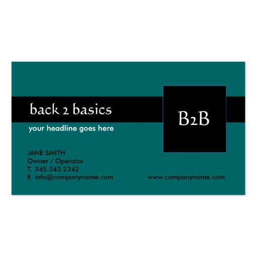 Business Cards - B2B (front side)