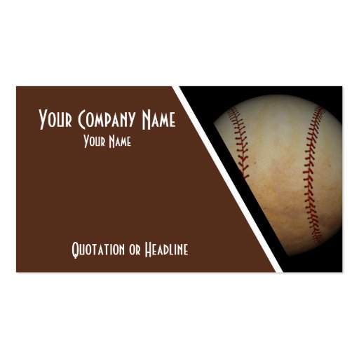 Business Cards Baseball (front side)