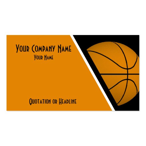 Business Cards Basketball (front side)