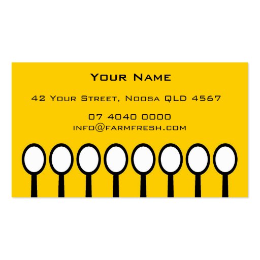 business cards > big spoon [yellow : black] (back side)